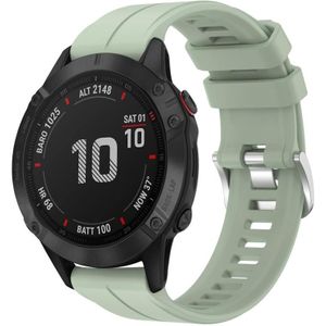 Voor Garmin Fenix 6 GPS 22 mm Solid Color Silicone Watch Band