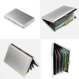 Stainless Steel Ultra-thin Protection Travel Card Bag Metal Card Box  Color:Wiredraw Gold
