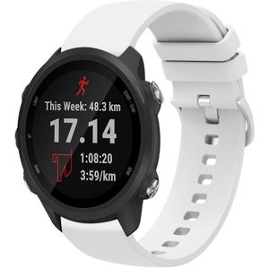 Voor Garmin Forerunner 245 Muziek 20mm Effen Kleur Zachte Siliconen Horlogeband (Wit)