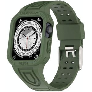 Siliconen geïntegreerde horlogeband voor Apple Watch-serie 8 & 7 45 mm / SE 2 & 6 & SE & 5 & 4 44 mm / 3 & 2 & 1 42 mm