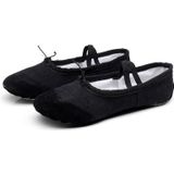 2 paar flats zachte ballet schoenen Latin yoga dans sport schoenen voor kinderen & volwassen  schoenmaat: 41 (zwart)