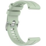 Voor Garmin Fenix 6 Sapphire GPS 22mm Solid Color Silicone Watch Band (Light Green)