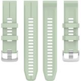 Voor Garmin Fenix 6 Sapphire GPS 22mm Solid Color Silicone Watch Band (Light Green)