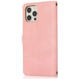 PU + TPU Horizontal Flip Leather Case with Holder & Card Slot & Wallet & Lanyard For iPhone 12 Pro Max(Pink)