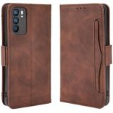 For OPPO Reno6 5G Skin Feel Calf Pattern Horizontal Flip Leather Case with Holder & Card Slots & Photo Frame(Brown)