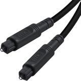 1m EMK OD4.0mm Square Port to Square Port Digital Audio Speaker Optical Fiber Connecting Cable(Black)