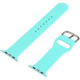 Braided Silicone Replacement Watchbands with Buckle For Apple Watch Series 6 & SE & 5 & 4 40mm / 3 & 2 & 1 38mm(Bright Pink)