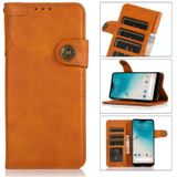 For Nokia X10 / X20 KHAZNEH Dual-Splicing Cowhide Texture Horizontal Flip Leather Case with Holder & Card Slots & Wallet & Photo Frame & Lanyard(Brown)