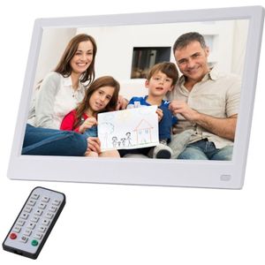 11.6 inch FHD LED Display Digital Photo Frame with Holder & Remote Control  MSTAR V56 Program  Support USB / SD Card Input (White)