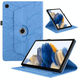 Voor Lenovo Tab M10 Plus 10.6 3rd Gen Tree Life Reliëf Rotatie Lederen Smart Tablet Case(Blauw)