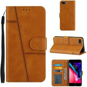 Stitching Calf Texture Buckle Horizontal Flip Leather Case with Holder & Card Slots & Wallet & Lanyard For iPhone 6 / 7 / 8 / SE 2020(Yellow)