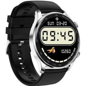 AK32 1 36 inch IPS Touch Screen Smart Watch  ondersteuning Bluetooth -oproep/Blood Oxygen Monitoring  Style: Silicone Watch Band (Silver Black)