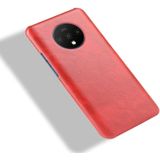 For OnePlus 7T Shockproof Litchi Texture PC + PU Case(Red)
