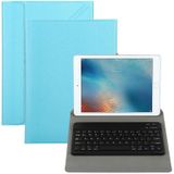 Universal Detachable Bluetooth Keyboard + Leather Case without Touchpad for iPad 9-10 inch  Specification:Black Keyboard(Blue)