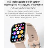 G69 1.69 inch Square Color Screen IP68 Waterproof Smart Watch  Support Blood Pressure Monitoring / Sleep Monitoring / Heart Rate Monitoring  Style: Steel Strap(Gold)