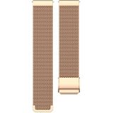 18mm Metal Mesh Wrist Strap Watch Band for Fossil Female Sport / Charter HR / Gen 4 Q Venture HR (Rose Gold)