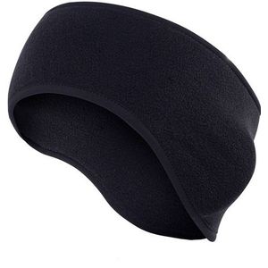 Autumn and Winter  Outdoor Sports Sweat-absorbent Breathable Warm Earmuffs Fleece Headband for Men / Women(Black)