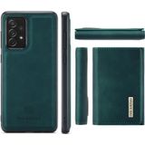 For Samsung Galaxy A72 5G / 4G DG.MING M1 Series 3-Fold Multi Card Wallet + Magnetic Back Cover Shockproof Case with Holder Function(Green)