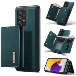 For Samsung Galaxy A72 5G / 4G DG.MING M1 Series 3-Fold Multi Card Wallet + Magnetic Back Cover Shockproof Case with Holder Function(Green)