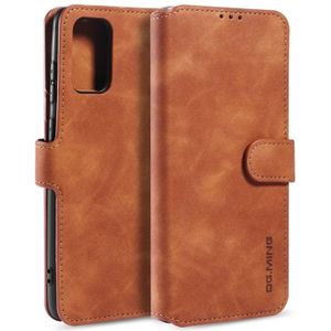 For Galaxy S20+ DG.MING Retro Oil Side Horizontal Flip Case with Holder & Card Slots & Wallet(Brown)
