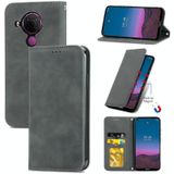 For Nokia 5.4 Retro Skin Feel Business Magnetic Horizontal Flip Leather Case With Holder & Card Slots & Wallet & Photo Frame(Gray)