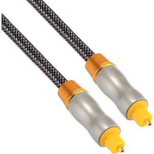 1.5m OD6.0mm Gold Plated Metal Head Woven Line Toslink Male to Male Digital Optical Audio Cable