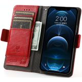 Caseneo Business Splicing Dual Magnetic Buckle Horizontale Flip PU Lederen Case met Houder & Card Slots & Portemonnee voor iPhone 11 Pro