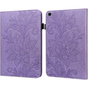 For Samsung Galaxy Tab A 8.0 2019 T290 Lace Flower Embossing Pattern Horizontal Flip Leather Case with Holder & Card Slots & Wallet & Photo Frame(Purple)