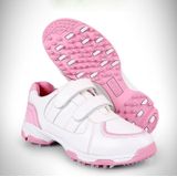PGM Golf Microfiber Lederen Sneakers Ademende Non-slip Outdoor Sport Schoenen voor kinderen (Kleur: Wit Roze Maat:35)