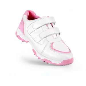 PGM Golf Microfiber Lederen Sneakers Ademende Non-slip Outdoor Sport Schoenen voor kinderen (Kleur: Wit Roze Maat:35)