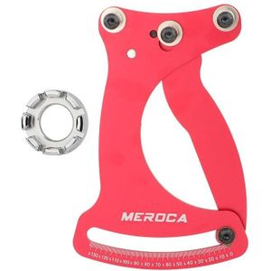 Meroca Bicycle Ring Calibration Tool Spaak Spanning Tube Wiel Set Steel Draad  Kleur: Rood + Moersleutel