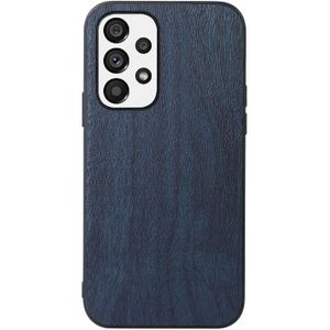 Voor Samsung Galaxy A53 5G Wood Texture PU-telefoonhoes