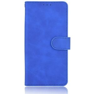 For iPod Touch 6 & 5 Solid Color Skin Feel Magnetic Buckle Horizontal Flip Calf Texture PU Leather Case with Holder & Card Slots & Wallet(Blue)