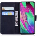 For Samsung Galaxy A40 Tiger Embossing Pattern Horizontal Flip Leather Case with Holder & Card Slots & Wallet(Black)