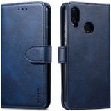 For Huawei P20 Lite GUSSIM Business Style Horizontal Flip Leather Case with Holder & Card Slots & Wallet(Blue)