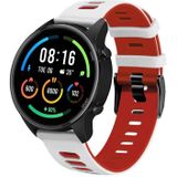 Voor Garmin Venu Sq 20mm Mixed-Color Silicone Watch Band (White+Black)