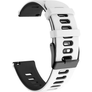 Voor Garmin Venu Sq 20mm Mixed-Color Silicone Watch Band (White+Black)