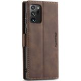 For Samsung Galaxy Note20 Ultra CaseMe Multifunctional Horizontal Flip Leather Case  with Card Slot & Holder & Wallet(Coffee)