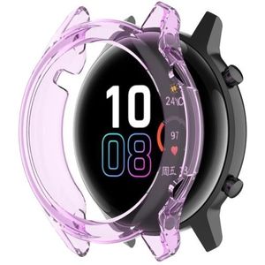 For Huawei Honor Magic watch2 46mm TPU Wrapped Empty Half Case Watch Case(Transparent Purple)