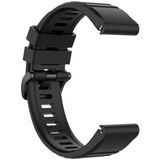 Voor Garmin Fenix 7 / EPIX 22mm Solid Color Silicone Snelle rendement Riem  (Zwart)