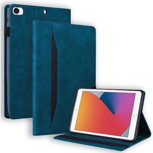 For iPad Mini 5 / 4 / 3 / 2 / 1 Business Shockproof Horizontal Flip Leather Case with Holder & Card Slots & Photo Frame & Pen Slot & Sleep / Wake-up Function(Blue)