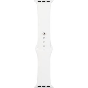 For Apple Watch Series 6 & SE & 5 & 4 40mm / 3 & 2 & 1 38mm Silicone Watch Replacement Strap  Short Section (female)(White)