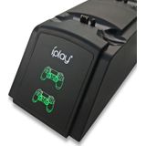 Dual Port Dock Station Stand opladen / Controller opladen Stand voor voor Sony Playstation 4 PS4 & slanke PS4 Pro met LED-Display Indicator Screen(Black)