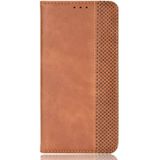 For Nokia X10 / X20 Magnetic Buckle Retro Crazy Horse Texture Horizontal Flip Leather Case with Holder & Card Slots & Photo Frame(Brown)