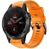 Voor Garmin Fenix 5 plus metalen gesp effen kleur siliconen horlogeband