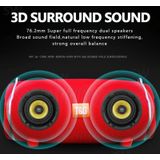 T&G TG187 Portable Waterproof Wireless Bass Surround Bluetooth Speaker with Shoulder Strap  Support FM / TF  Card(Red)