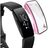 For Fitbit Inspire/ Inspire HR Full Coverage Plating TPU Watch Case(Pink)