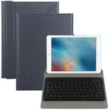 Universal Round Keys Detachable Bluetooth Keyboard + Leather Case without Touchpad for iPad 9-10 inch  Specification:Black Keyboard(Black)