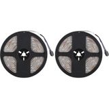 12V SMD 5050 30 LEDs Double Circle Waterproof Safety RGB LED Strip Combo with Remote Control