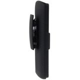 LG G3 / D855 anti-slip Kunststof back cover Hoesje met 360 graden draaiende riem clip en houder (zwart)